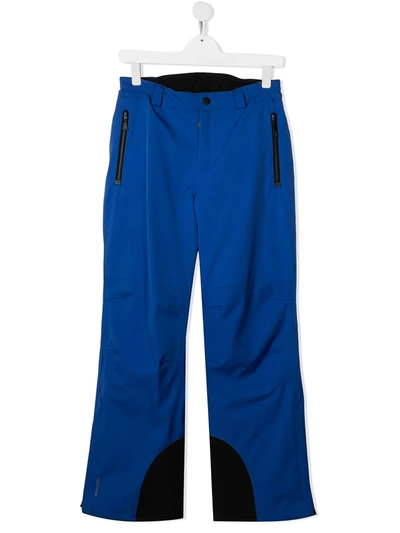 Moncler Straight-leg Cargo Trousers In Blue