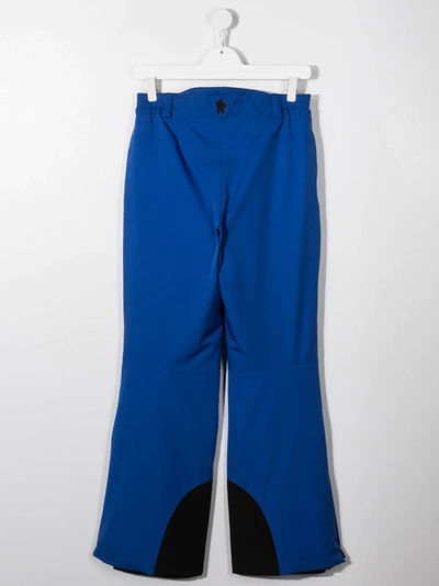 Shop Moncler Straight-leg Cargo Trousers In Blue