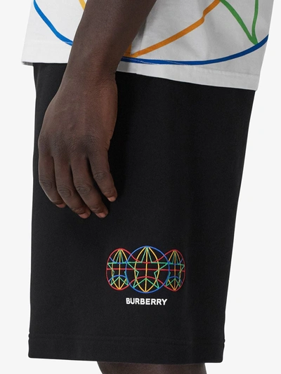 Shop Burberry Logo-print Drawstring Shorts In Black