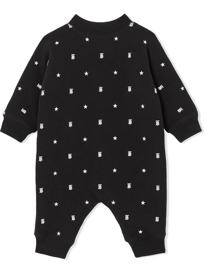 Shop Burberry Star Monogram-motif Romper In Black