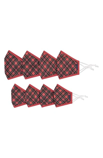 Shop Andy & Evan Assorted 8-pack Family Face Masks In Holiday Plaid