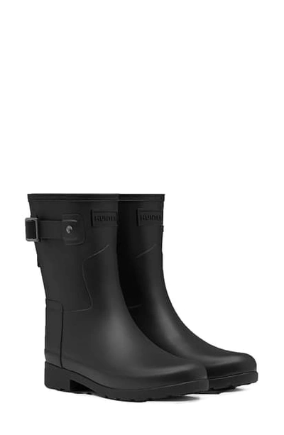 Shop Hunter Original Refined Short Waterproof Rain Boot In Black
