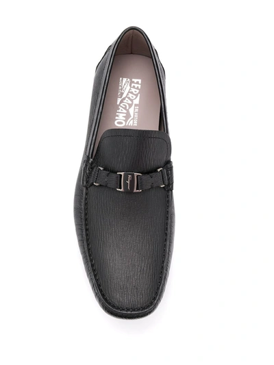 Shop Ferragamo Amer Leather Loafers