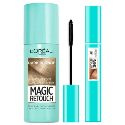 L'oréal Paris Magic Retouch Dark Blonde 75ml & Precision Instant Grey  Concealer Brush Set | ModeSens
