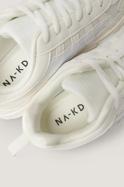 Shop Na-kd Glozzy Sneaker - White In White/white