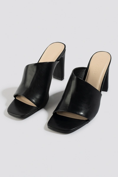 Shop Na-kd Asymmetric Strap Mules Black