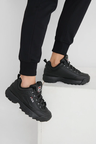 Shop Fila Disruptor Low Wmn Sneaker - Black In Black/black