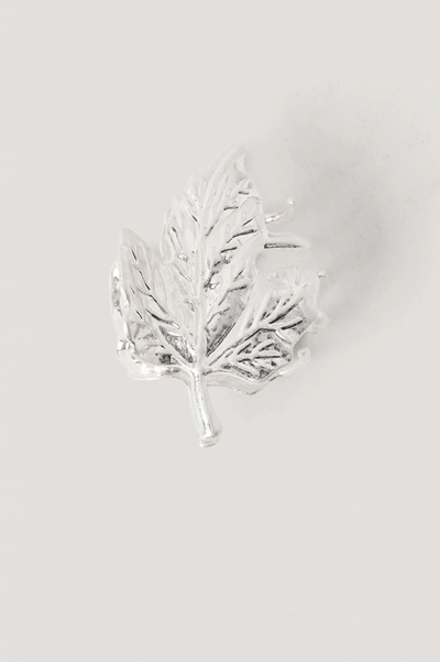 Shop Na-kd Leaf Hair Clip Silver
