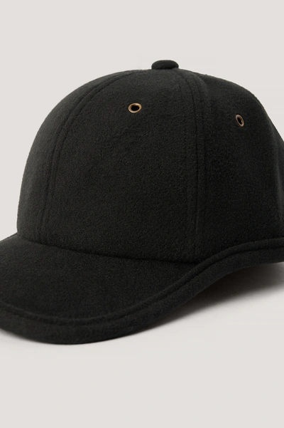 Shop Na-kd Felt Baseball Cap - Black