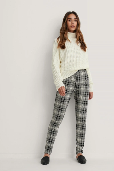 Shop Na-kd Classic High Waist Check Leggings - Checkered