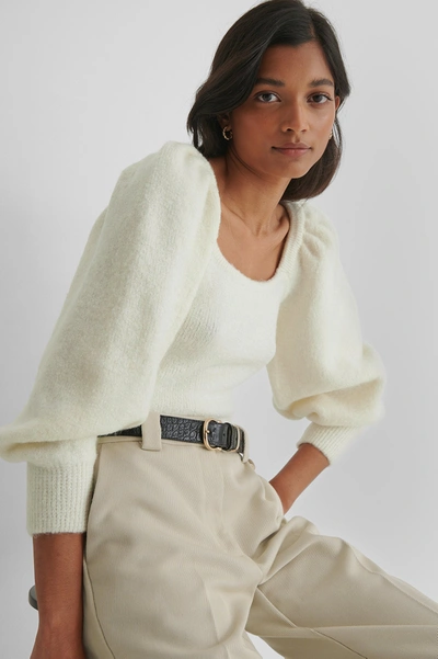Shop Mango Miau Sweater - Offwhite In Light Beige