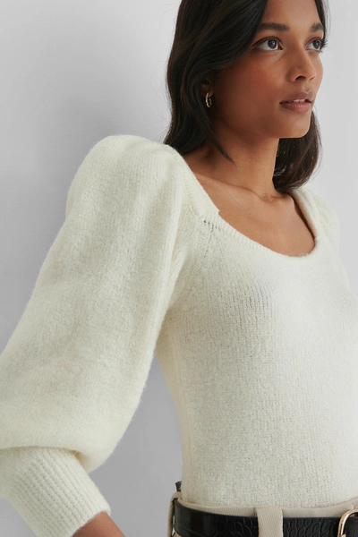Shop Mango Miau Sweater - Offwhite In Light Beige