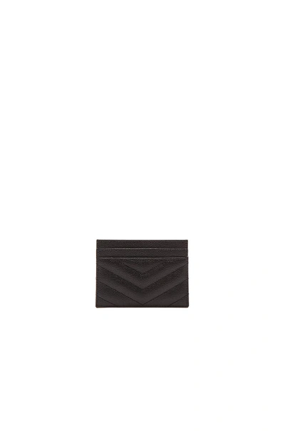 Shop Saint Laurent Monogramme Credit Card Case In Black