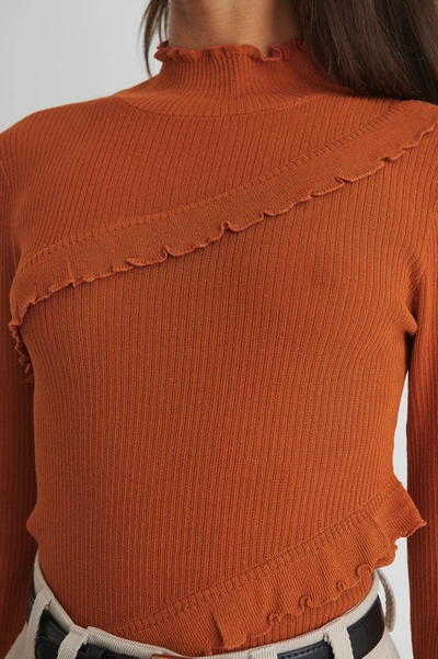 Shop Na-kd Babylock Detail Knitted Sweater - Orange