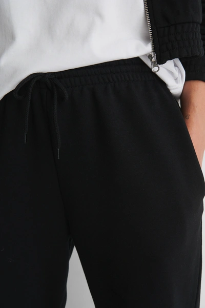 Shop Na-kd Reborn Felt Pocket Detail Sweatpants - Black