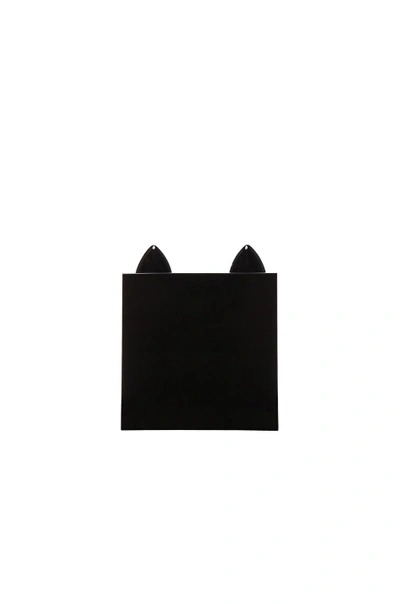 Shop Charlotte Olympia Kitty Clutch In Black
