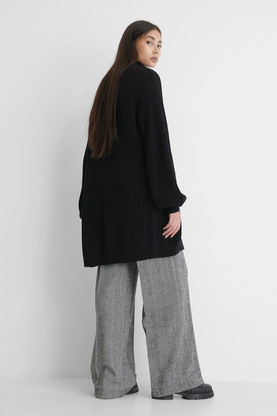 Shop Na-kd Reborn Oversized Knitted Cardigan - Black