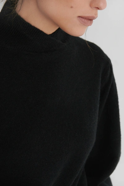 Shop Andrea Badendyck X Na-kd Knitted Balloon Sleeve Sweater - Black
