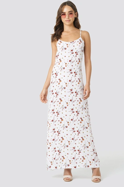 Shop Na-kd Cami Maxi Dress - White In Red Flower
