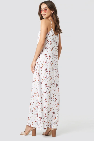 Shop Na-kd Cami Maxi Dress - White In Red Flower