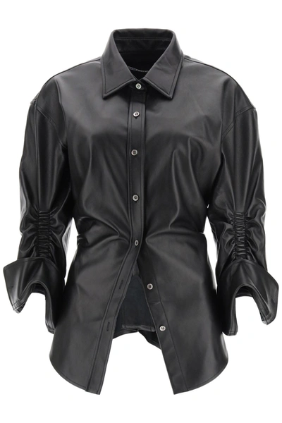 Shop Alexander Wang Cinched Button Down Shirt In Black