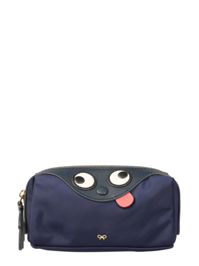 Shop Anya Hindmarch "girlie Stuff Zany" Pouch In Blue