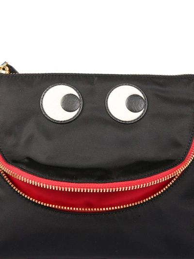 Shop Anya Hindmarch "happy Eyes" Pouch In Black