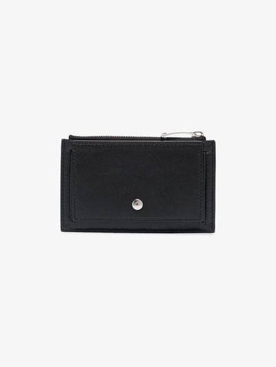 Shop Bottega Veneta Black Zipped Leather Wallet