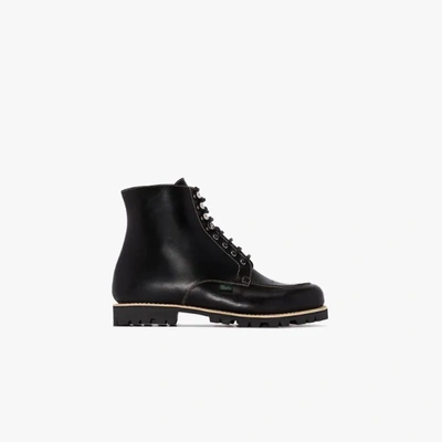 Shop Paraboot Black Beaulieu Lace-up Leather Ankle Boots In Schwarz