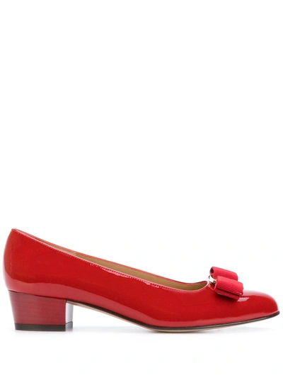 Shop Ferragamo Salvatore  With Heel In Rosso