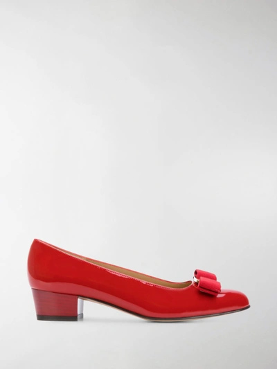 Shop Ferragamo Salvatore  With Heel In Rosso