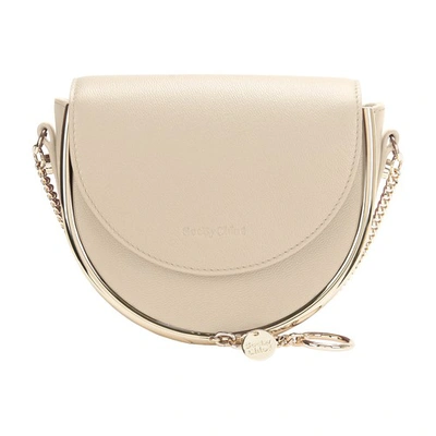 Shop See By Chloé Mara Evening Bag In Cement Beige