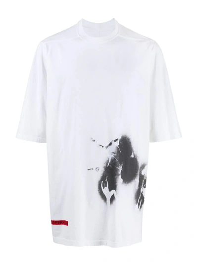 Shop Drkshdw White Cotton T-shirt In Bianco
