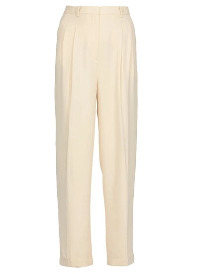 Shop Tory Burch Crepe Trousers In Moonlit