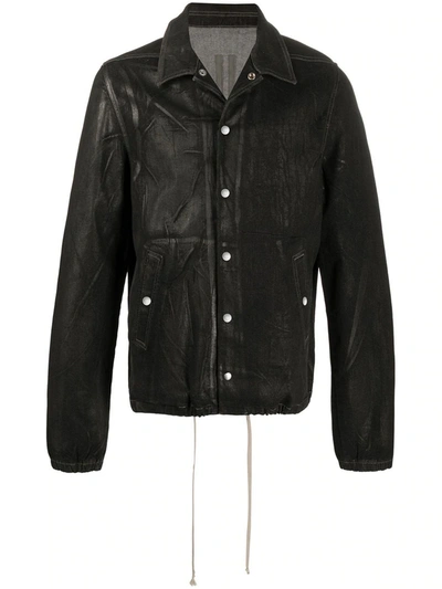 Shop Drkshdw Black Cotton Jacket In Nero