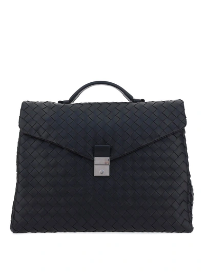 Shop Bottega Veneta Intrecciato Nappa Briefcase In Black