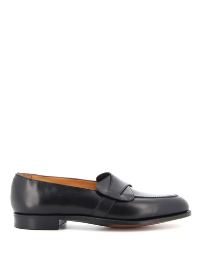 Shop Edward Green Lulworth Handcrafted Loafers In Black