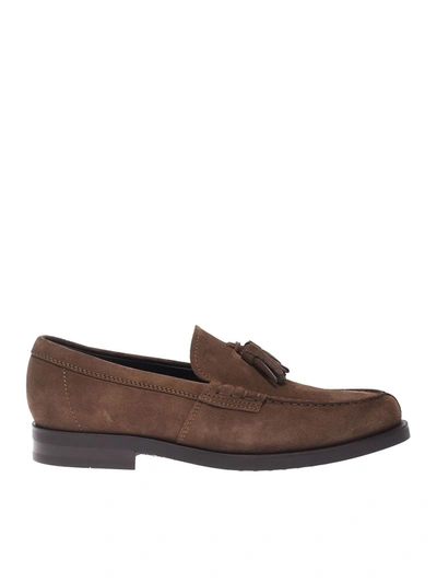 Shop Tod's Tassels Loafers In Brown