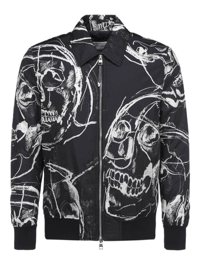 Shop Alexander Mcqueen Skull Patterned Jacket In Black