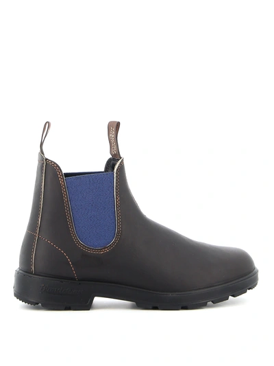 Shop Blundstone Smooth Leather Chelsea Boots In Dark Brown