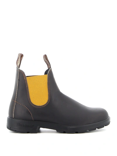 Shop Blundstone Smooth Leather Chelsea Boots In Brown