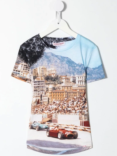 Shop Orlebar Brown Cityscape Print T-shirt In Multicolour