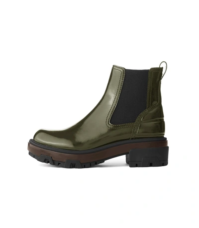 Shop Rag & Bone Shaye Leather Boot With Rubber Sole In Legion Green