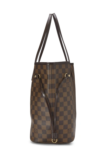 Pre-owned Louis Vuitton Damier Ebene Neverfull Mm