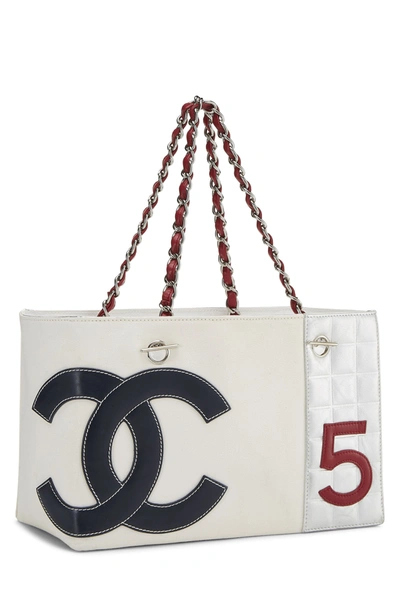 Preowned Chanel Canvas Foil Quilted No 5 Shopper Tote – STA