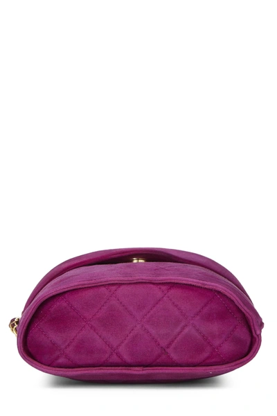 Pre-owned Chanel Purple Quilted Suede Binocular Bag Medium