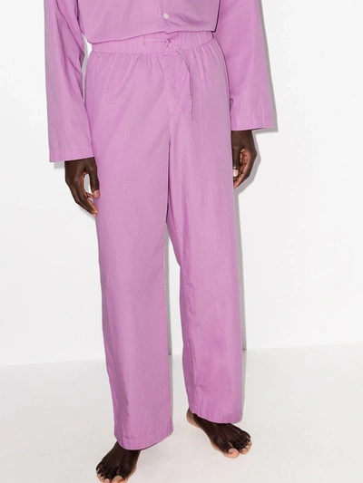 Shop Tekla Drawstring-waist Pajama Bottoms In Pink