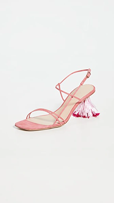 Shop Jacquemus Les Raphia Sandals In Pink