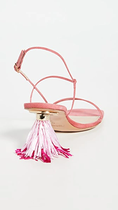 Shop Jacquemus Les Raphia Sandals In Pink