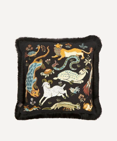 House Of Hackney Trematonia Medium Tapestry Cushion In Black